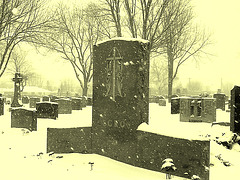 Legros monument / Legros RIP -  Dans ma ville / Hometown  -  Vintage touch.  À l'ancienne / 18 janvier 2009.