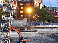 Building site at Canary Wharf
