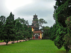 In the park behind the Thiên Mụ Pagoda