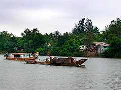 A boat trip on the Perfume river (Hương River)