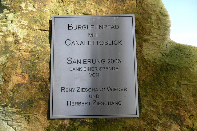Speziergang am Burglehnpfad mit Canalettoblick