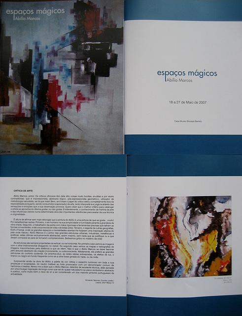 "Magic Spaces",  Painting Exhibition by Abílio Marcos, 2007, catalogue