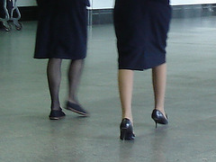 Inquiring flight attendants duo- Duo interrogatif- Aéroport de Monrtréal- 18 octobre 2008