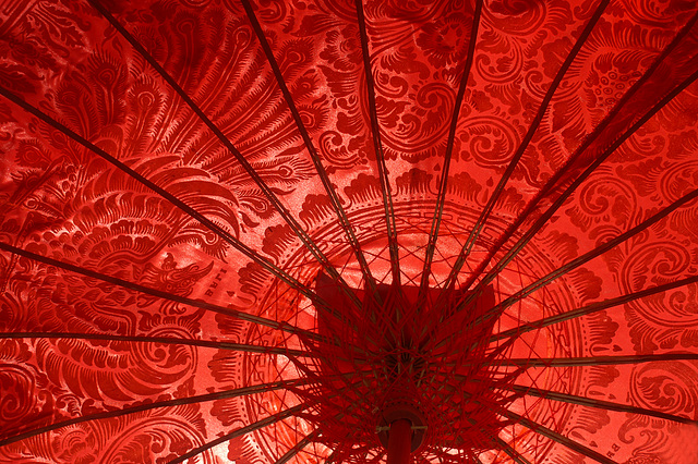 red parasol