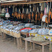 Dry fresh water fish sold at the Vang Heua market