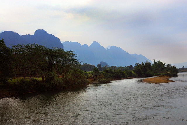 Nam Xong river near Vang Vieng