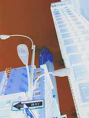 New-York city - July 19th 2008 - Photofiltre -  Ravivage et négatif.