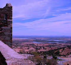 Monsaraz, view over the great lake of the Alqueva's Dam