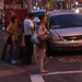 Blurry bodies on Walker street- NYC.