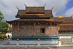 Red Chapel in the Wat Xiang Thong