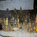 Thousands Buddha images lying in the cave
