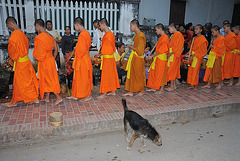 Bin tha bath, the food donation to the monks