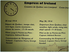 Express of Ireland - Le trajet des navires- The ship's routes / Musée de Pointe-au-Père, Québec. Canada. 23 juillet 2005.