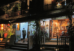 Shops beside the night market