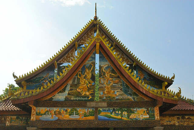 Paintings at the temple gable
