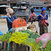 Phou Khoun Market in the middle of the highway