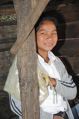 Lovely Laotian market girl