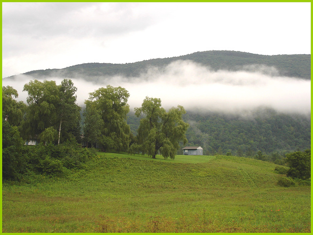 Vermonter Motor lodge landscape / Paysage du Vermont. USA - August 6th 2008.