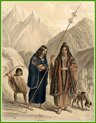 Famille Mapuche au XIXème siècle, Chili