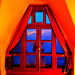 Room's window  -  Fenêtre de chambre /  Abbaye de St-Benoit-du lac au Québec  - 7-02-2009  -  Couleurs ravivées