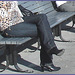 Blonde léopardienne en bottes à talons hauts et verres fumés-  Leopard blond mature with sunglasses and high-heeled Boots- Aéroport de Montréal PET- Montreal PET airport -