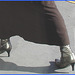 Dame blonde d'âge mûr en Bottes sexy et son chauffeur- Blond mature in sexy boots with her private driver-Montreal PET airport- Aéroport PET de Montréal. 18 octobre 2008