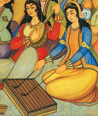 Safavid art - Sur un santour