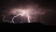 Lightning Striking The Mule Mountains