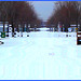 Perspective routière enneigée / Snowy street perspective - Reflet dans l'eau- 9 déc 2008.