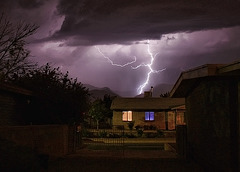Lightning Striking The Huachuca Mountains