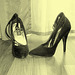 Elsa's friend high heels shoes  -  Janvier 2009.  Photo à l'ancienne /  Vintage