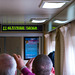 Info display inside the train coach