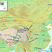 The map of the railway from Lhasa to Xining