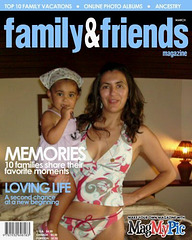 Rafaela + mother, forged cover of magazine "family&friends"