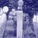 La tête de Carl !  Carl Adolph Agardh head statue- Båstad.  Suède - Sweden.   21-10-2008 - Carl Adolph Agardh.  Colorisé en bleu.
