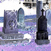 Cimetière et église / Cemetery & church - Ängelholm.  Suède / Sweden.  23 octobre 2008- Effet de négatif