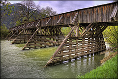the old wooden bridge