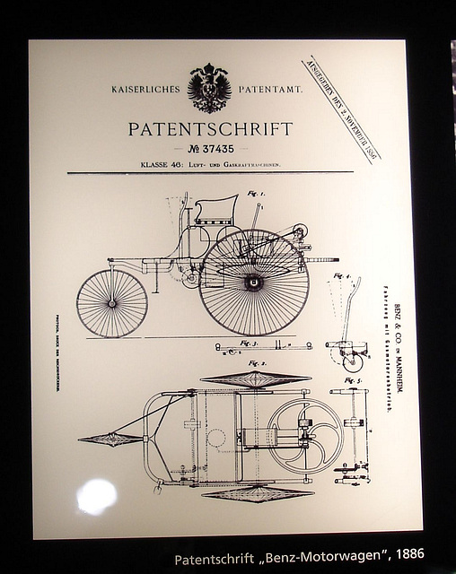 Benz Motorwagen Patentschrift