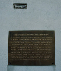 Plaque On Dekansky Kostel, Sedlcany, Bohemia (CZ), 2008