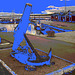 L'ancre de la chance -  Chance anchor -  Port de Båstad /  Suède - Sweden.    21-10-2008 -  Blue anchor- Ancre bleu