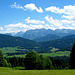 Blick auf die Berge  des Bregenzer Waldes vom Lorenapaß
