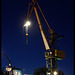 Crane in the night