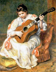 Joueuse de guitare, œuvre de Pierre Auguste Renoir