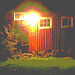 Discrétion fermière - Farm discretion. Båstad.  Suède /  Sweden..   23-10-2008 -  Postérisée avec couleurs ravivées