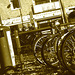 Sony infinity perfekt corner /  Le coin du vélo infini à la suédoise  -  Ängelholm / Suède - Sweden.  23 octobre 2008- Sepia