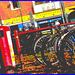 Sony infinity perfekt corner /  Le coin du vélo infini à la suédoise  -  Ängelholm / Suède - Sweden.  23 octobre 2008- Postérisée avec couleurs ravivées