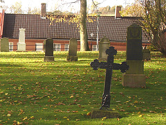 Cimetière de Laholm en Suède /  Laholm's cemetery in Sweden.  25 octobre 2008