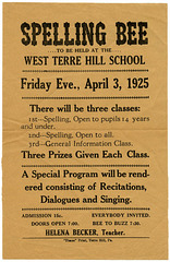 Spelling Bee, Terre Hill, Pa., April 3, 1925