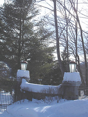 Paysages d'hiver à proximité de l'abbaye de St-Benoit-du-lac au Québec .  7 Février 2009