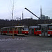 DPP #8244 with Other Trams at Radlicka, Prague, CZ, 2009